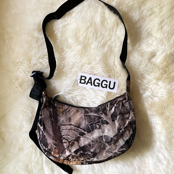 NWT Baggu Small Crescent Bag - Photo Forest - Picture 1 of 8
